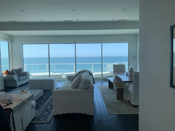 Oceanfront living room we've cleaned in Los Angeles